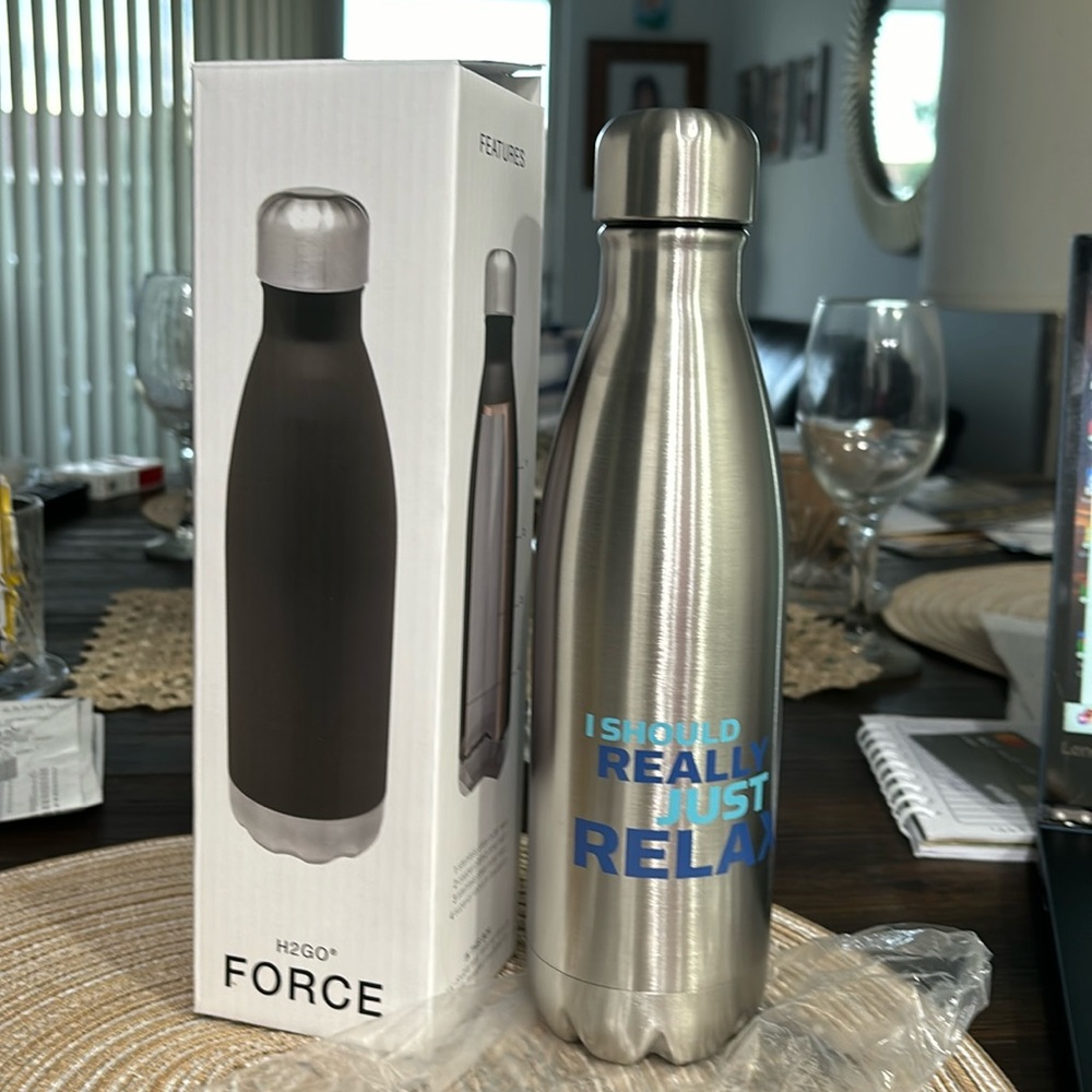 FORCE H2GO TOTE AND  STAINLESS STELL Hot/Cold Bottle